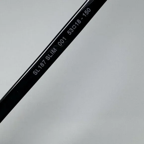 Saint Laurent SL 187 SLIM Eyeglasses 001 Black 53mm 53 [] 18 150